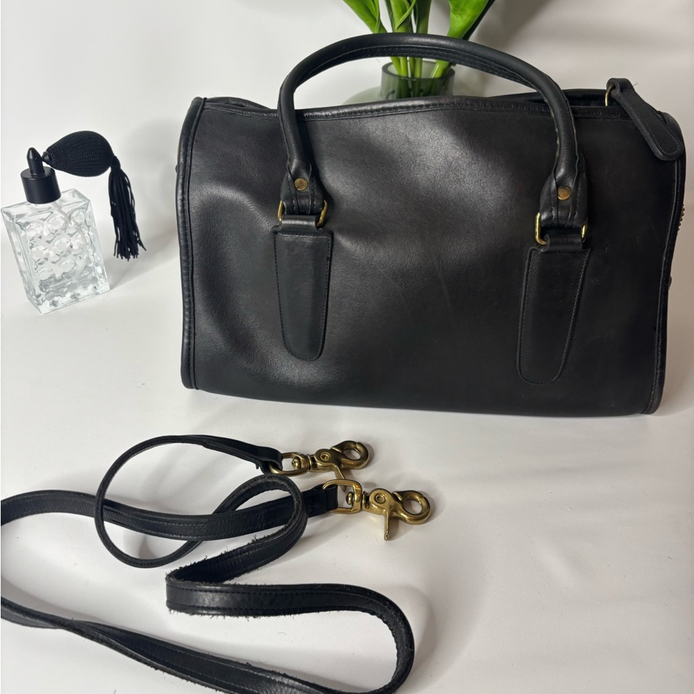 Coach Vintage Madison Black and Gold Satchel top Handle.